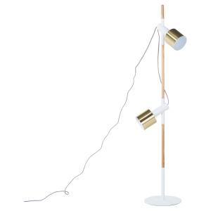 Lampadaire réglable bois de frêne blanc