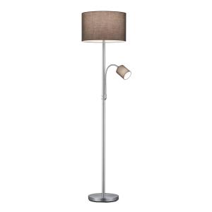 Lampadaire Tissu en Textile Gris