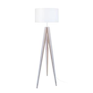 Lampadaire TOSEL ,bois,Blanc  , H 161xD45x P 45cm