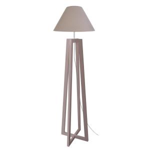 Lampadaire TOSEL ,bois,Gris ,H150xD 40xP40cm