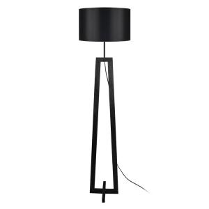 Lampadaire TOSEL ,bois,Noir ,H 151xD 35x P 35cm