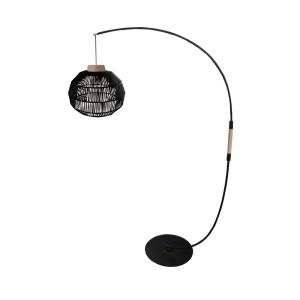 Lampadaire TOSEL ,métal,Noir ,H195xD43xP110 cm