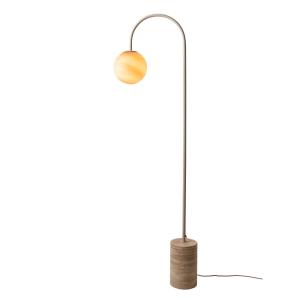 Lampadaire travertin brun 20x42x163cm
