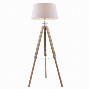 Lampadaire Trepied en Bois Blanc