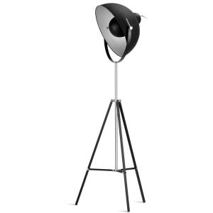 Lampadaire trépied noir H185cm