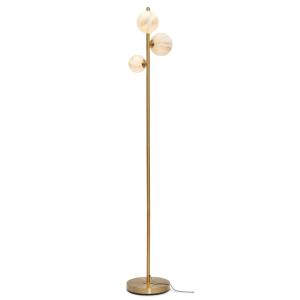 Lampadaire verre couleur or Ø30cm