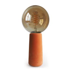 Lampe à poser béton terracotta ampoule style Edison