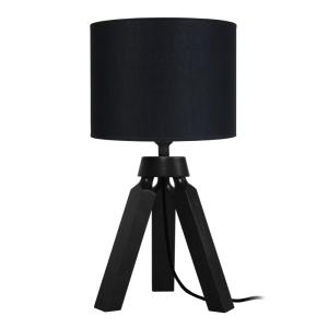 Lampe à poser bois H31cm noir ;Abat-jour: noir