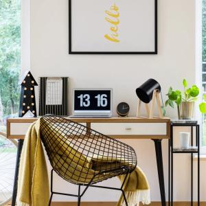 Lampe  à poser bureau articulé  H30cm bois abat-jour métal…
