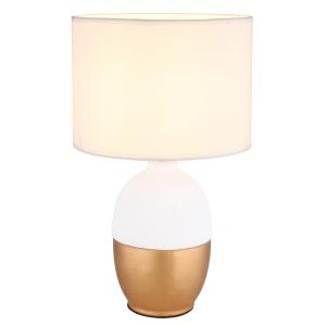Lampe à poser céramique blanc, 43cm