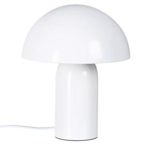 Lampe à poser champignon en métal blanc 20x20x24.5cm