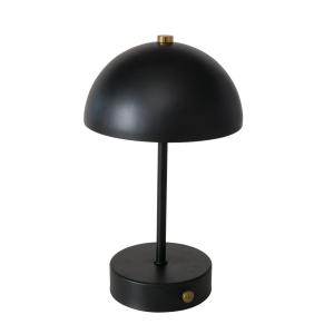 Lampe à poser champignon en métal noir LED sans fil 15x15x2…