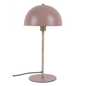 Lampe à poser champignon en métal - Rose pastel