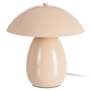 Lampe à poser champignon métal beige 24x24x25.5cm