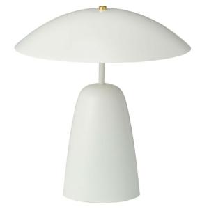 Lampe à poser champignon métal blanc et doré 39x39x32.5cm