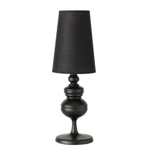 Lampe à poser classique métal noir 18x18x53cm