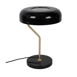 Lampe à poser design métal finitions dorées noir