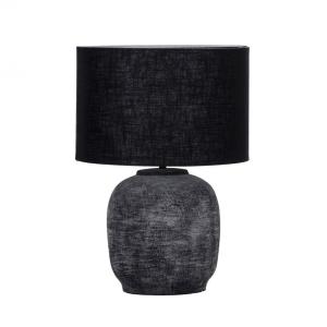 Lampe à poser en argile gris et noir