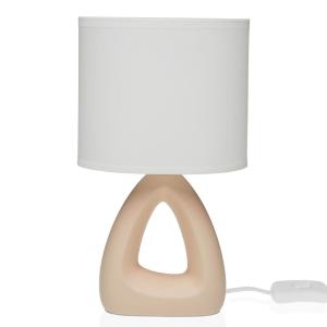 Lampe à poser en céramique beige 17x10x30cm