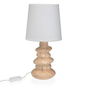 Lampe à poser en céramique effet bois 17.5x17.5x36.5cm