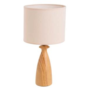 Lampe à poser en céramique effet bois et abat jour beige 22…