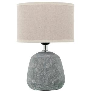 Lampe à poser en céramique grise et abat-jour beige antique…