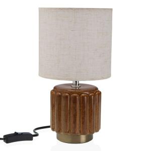 Lampe à poser en céramique marron 15x15x28cm