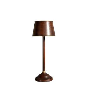 Lampe à poser en cuir marron