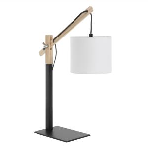 Lampe à poser en métal, abat-jour blanc H: 46cm