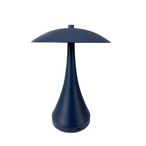 Lampe à poser en métal bleu foncé