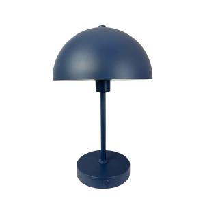 Lampe à poser en métal bleu indigo mat