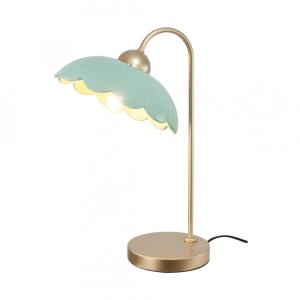 Lampe à poser en métal & céramique vert