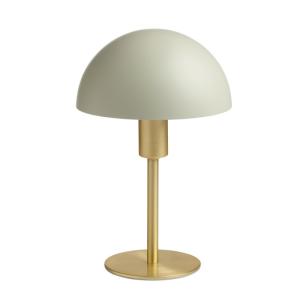 Lampe à poser en métal crème et pied en laiton mat