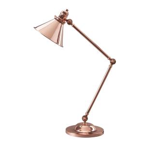 Lampe à poser en métal cuivré poli  H: 66cm