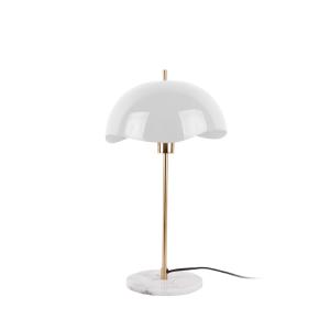 Lampe à poser en métal et marbre - Blanc