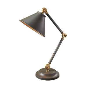 Lampe à poser en métal gris et doré  H: 52cm