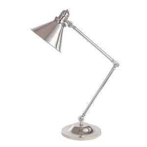 Lampe à poser en métal nickel poli  H: 66cm