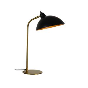 Lampe à poser en métal noir et laiton