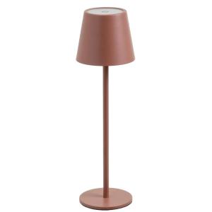 Lampe à poser en métal terracotta LED sans fil 11x11x37cm