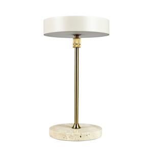 Lampe à poser en métal travertin
