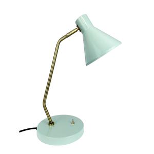 Lampe à poser en métal vert menthe / laiton