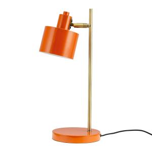 lampe à poser en orange/laiton métal