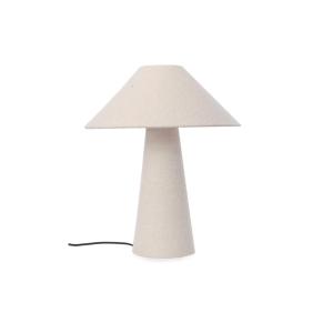 Lampe à poser en tissu bouclé beige H46