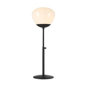 Lampe à poser en verre blanc et métal noir Rise Markslojd