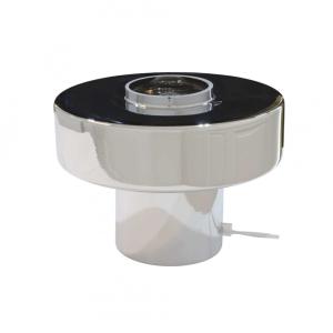 Lampe à poser en verre chromé brillant