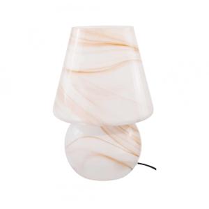 Lampe à poser en verre marron