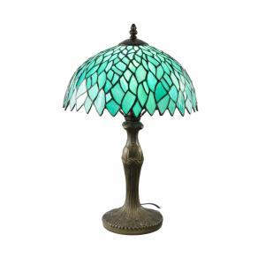 Lampe à poser en verre mosaique & pied en alliage de zinc t…