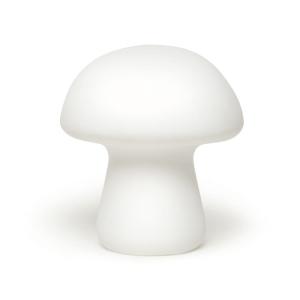 Lampe à poser h10cm champignon en porcelaine blanc