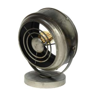 Lampe à poser industrielle ronde en métal