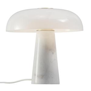 Lampe à poser marbre verre h32cm blanc
